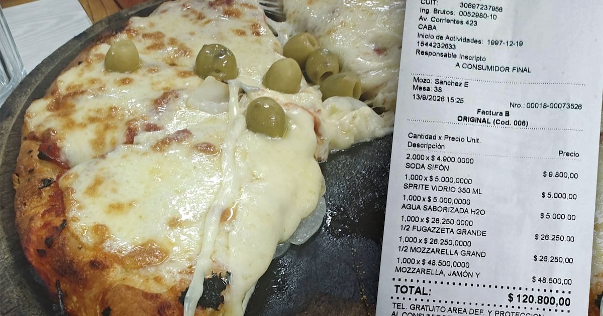Pizza porteña a precio de rentrée: una cuenta en El Cuartito rozó los 121 mil pesos